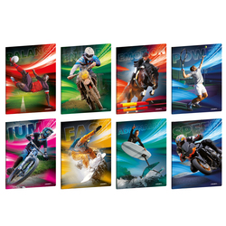 Maxiquaderno A4 20fg+1 80gr rigo di 1a Sport Emotions Blasetti