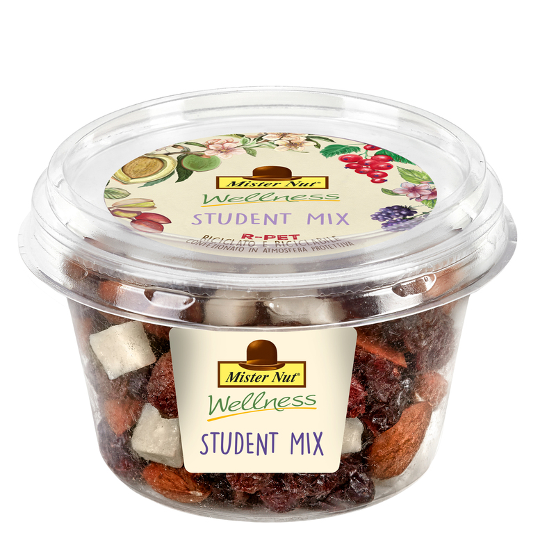 Mix frutta secca e semi Student mix bicchiere 125g Mister Nut