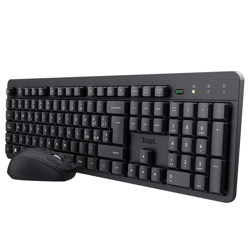 Set tastiera +Mouse Wireless ultrasilenzioso TKM-360-Trust