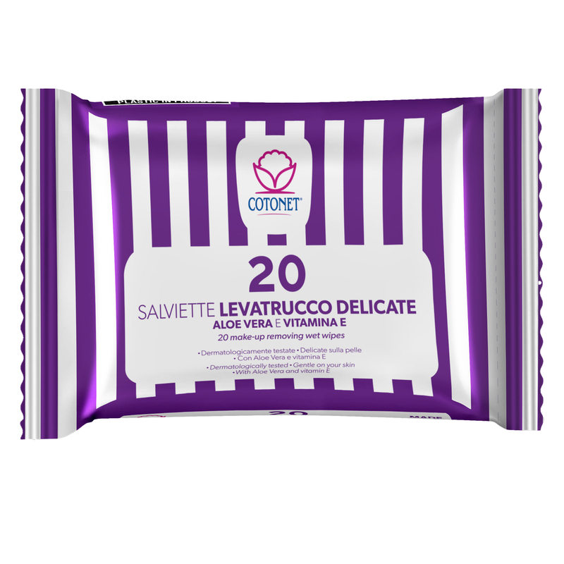 Busta da 20 salviette struccanti delicate Cotonet