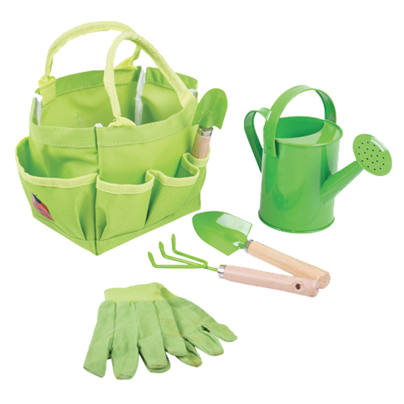 Borsa con 5 attrezzi da giardinaggio bambino Cwr