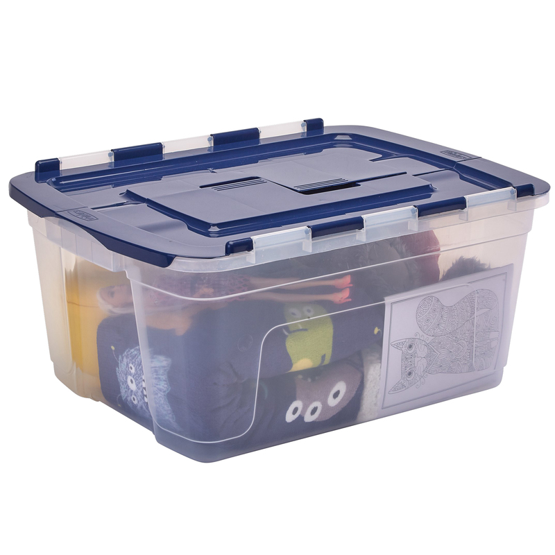 Contenitore multiuso con coperchio a cerniera 43x59xH28cm 45L Bankers Box