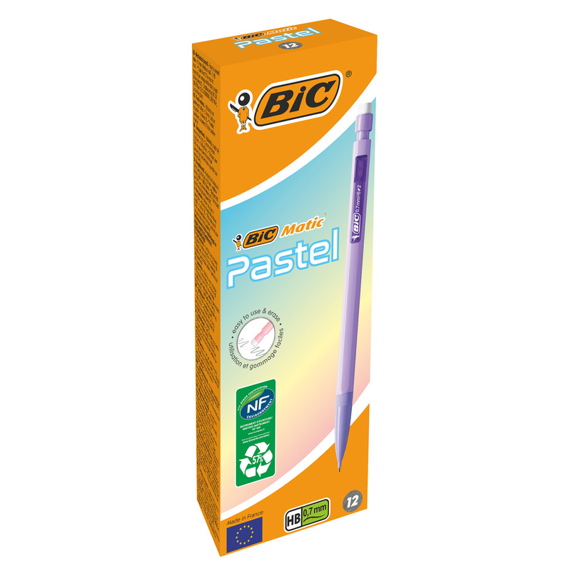 Scatola 12 portamine HB 0.7mm Matic Pastel Bic