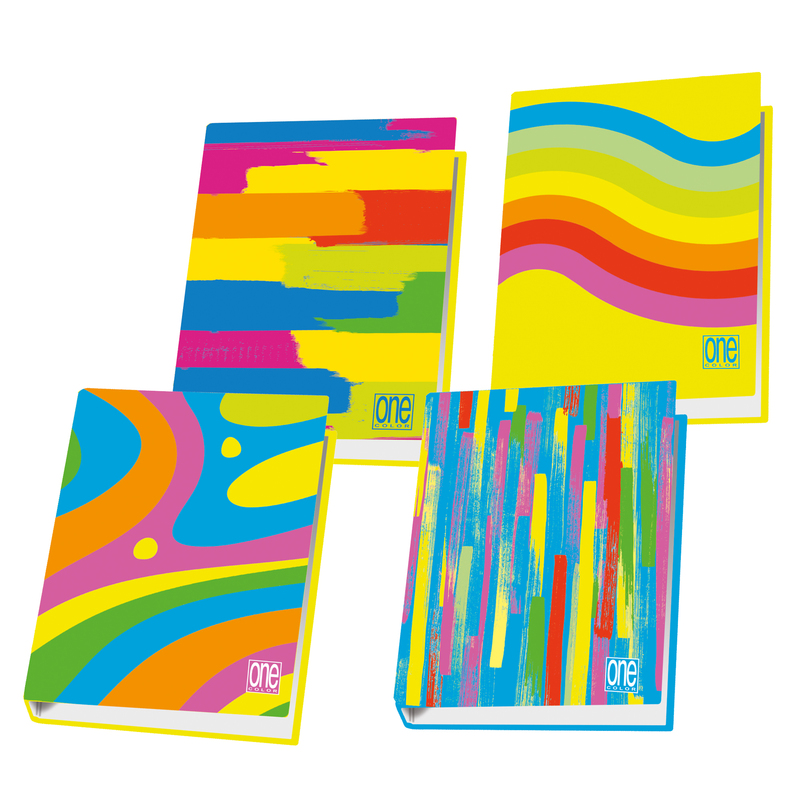 Raccoglitore 4 anelli One Color 26x32cm diam.30mm Fantafluo Blasetti