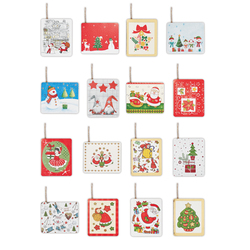 Segnapacco natale c/cordoncino fantasie assortite Sadoch