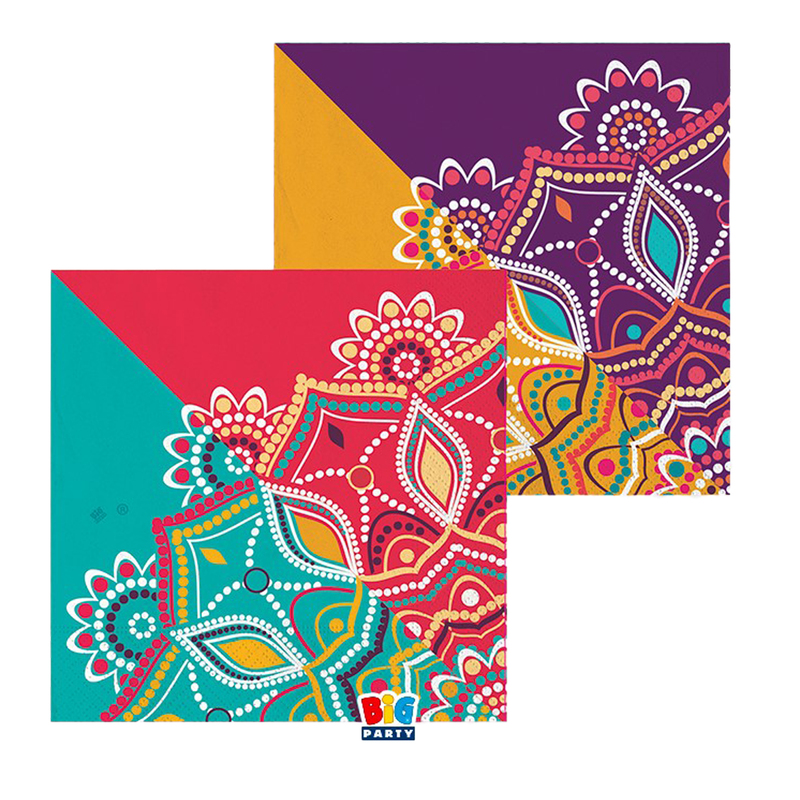 20 tovaglioli in carta 33x33cm Mandala Big Party