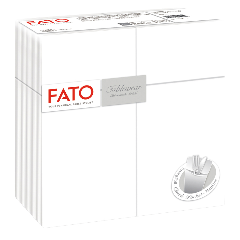 40 Quick Pocket 40x40cm color bianco Linea Airlaid Fato