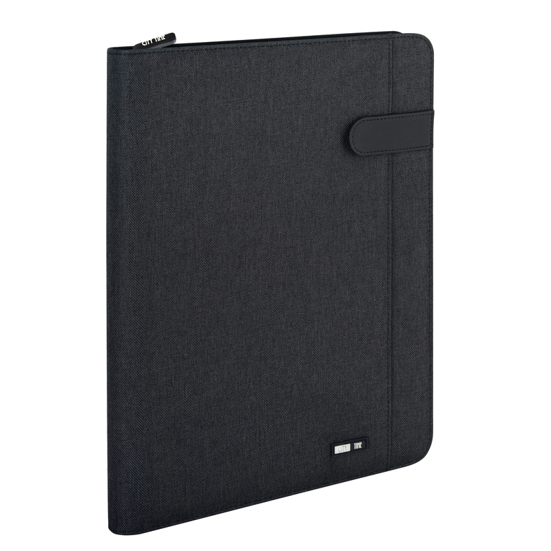 Portablocco Flap tessuto tecnico f.to A4 nero City Time