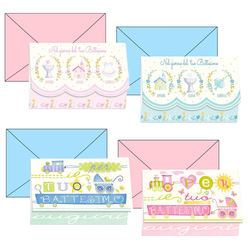 Biglietto auguri Battesimo 4 soggetti ass. Kartos