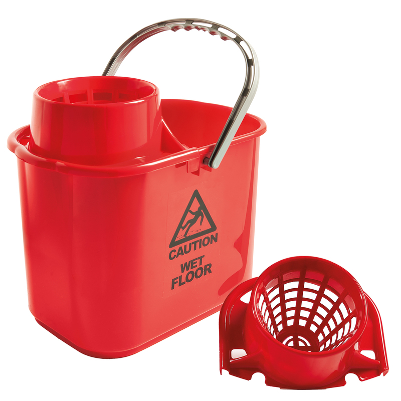 Secchio con strizzatore esterno Polar 15L rosso Perfetto