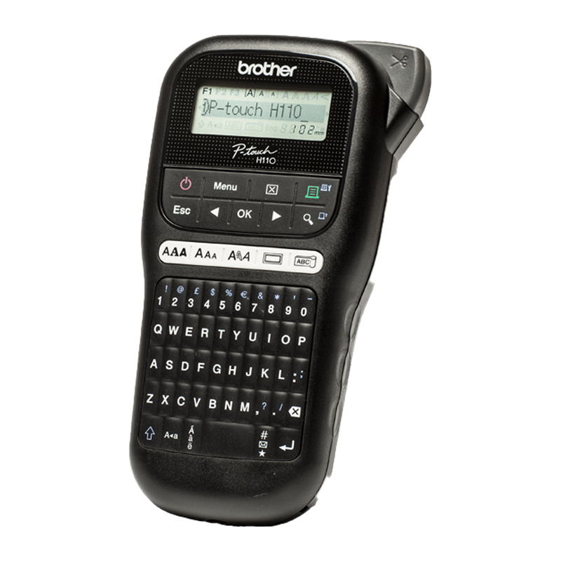 Etichettatrice palmare portatile, nastri serie TZe da 3.5 a 12 mm. Tastiera QWER
