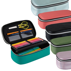 Portapenne ovale XL 13x22x7cm colori assortiti Favorit