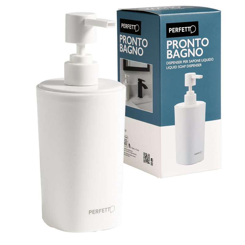 Dispenser sapone liquido Pronto Bagno 450ml bianco Perfetto