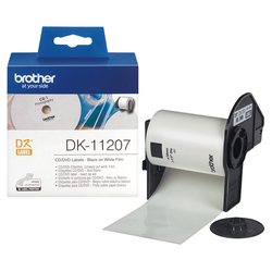 ROTOLO 100 ETICHETTE CD DIAM.58MM NERO/BIANCO IN CARTA