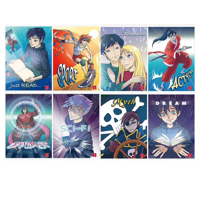 Maxiquaderno A4 80gr 40+2fg rigo di 3a Manga Pigna