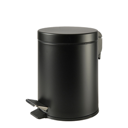 Bidone Premium con pedale e vaschetta 5Lt nero satinato Perfetto