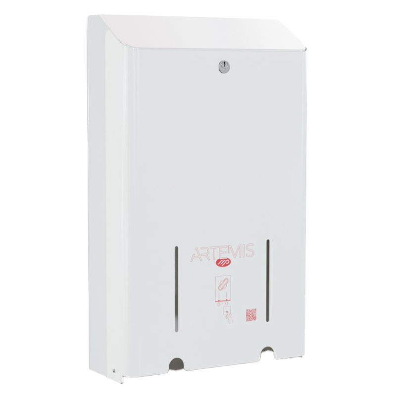 Dispenser per assorbenti Artemis 2 colonne metallo verniciato bianco Mar Plast