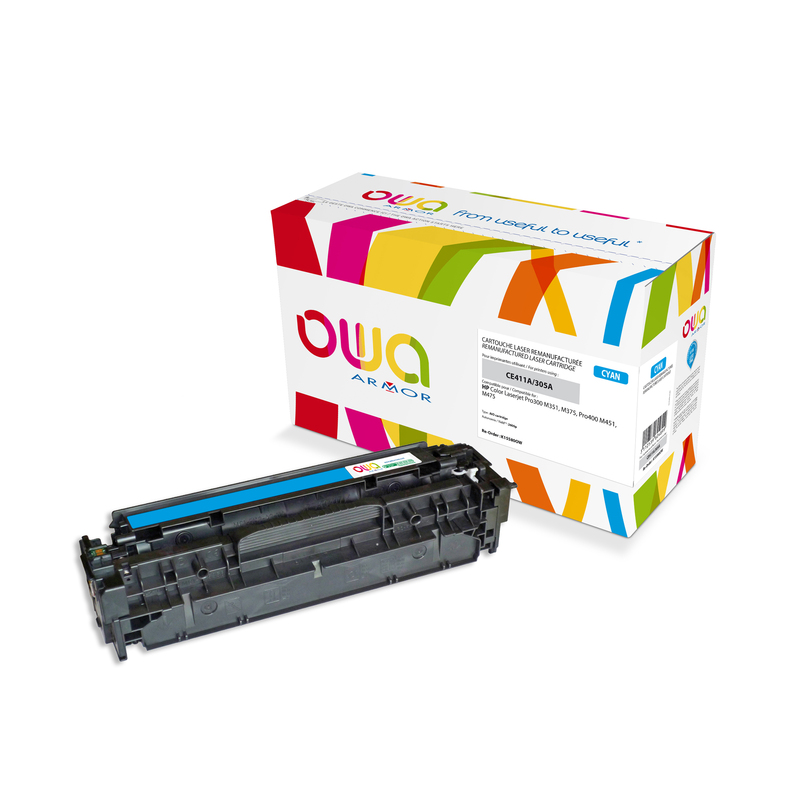 Toner Ciano Armor per HP Clj Pro300 M351, M375, Pro400 M451, M475