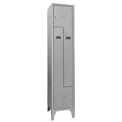 Armadio spogliatoio in metallo salvaspazio a 2 ante a L 40x50xH195cm grigio 717/
