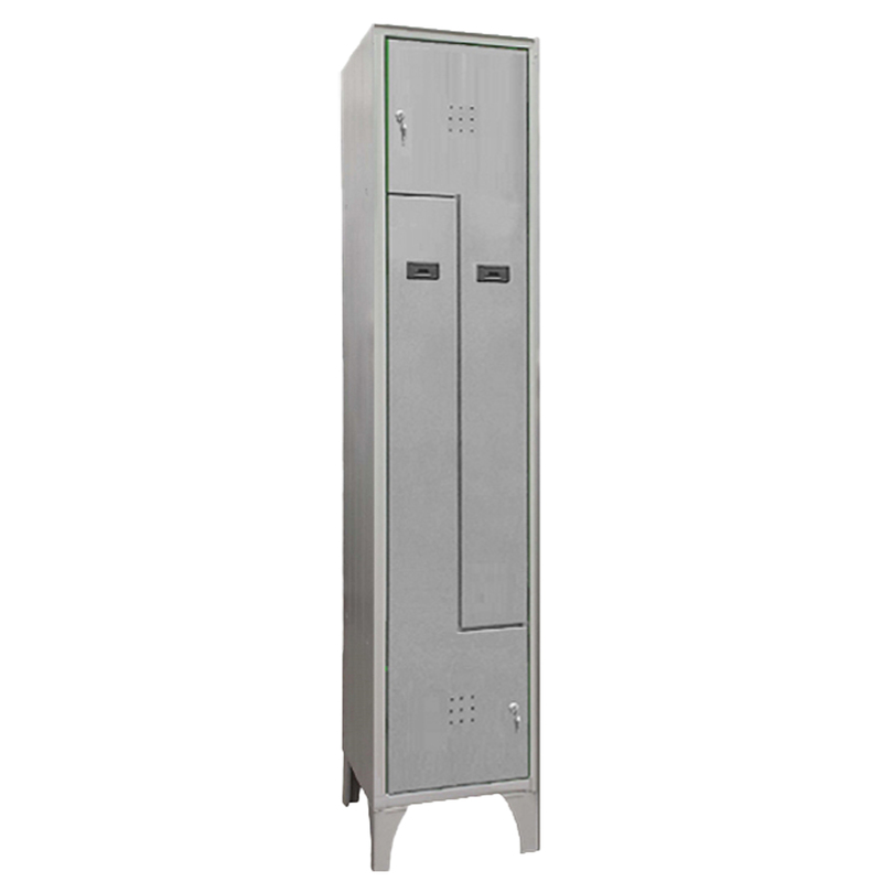 Armadio spogliatoio in metallo salvaspazio a 2 ante a L 40x50xH195cm grigio 717/