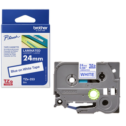 NASTRO LAMINATO BROTHER TZE-252 24MMx8MT BLU/BIANCO