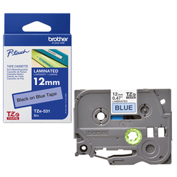 NASTRO BROTHER TZ-E531 12MMx8MT NERO/BLU