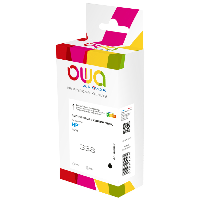 Armor Cartuccia Nero PER HP N338 PSC 1510, 1610, Deskjet 5740 20ML