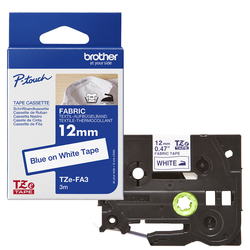 NASTRO BROTHER TZE-FA3 12MMx3MT BLU/BIANCO TESSUTO