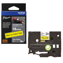 NASTRO LAM. FLESSIBILE TZE-FX641 18MMx8MT NERO/GIALLO