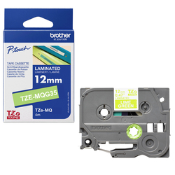NASTRO BROTHER TZ-eMQG35 12MMX5MT BIANCO/VERDE ACIDO