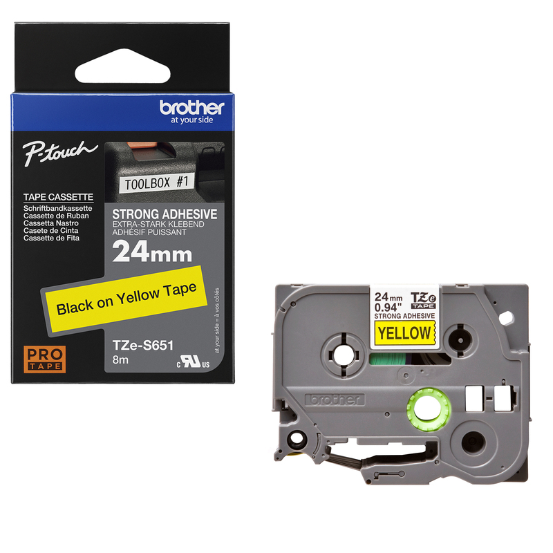NASTRO LAM.CON ADESIVO RESIST.TZE-S63124MMx8MT NERO/GIALLO