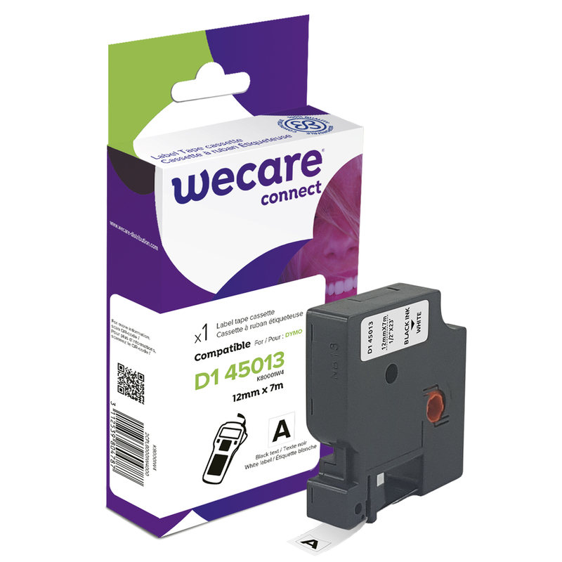 Armor Nastro Compatibile per DYMO TIPO D1 (12MMX7M) NERO/BIANCO