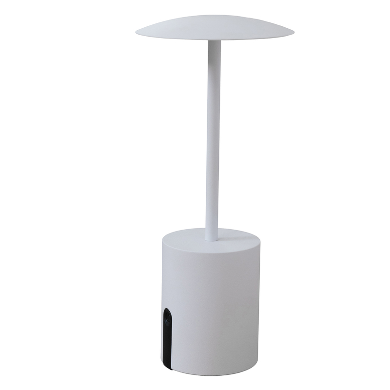 Lampada da tavolo Rocket a LED in alluminio bianco King Collection