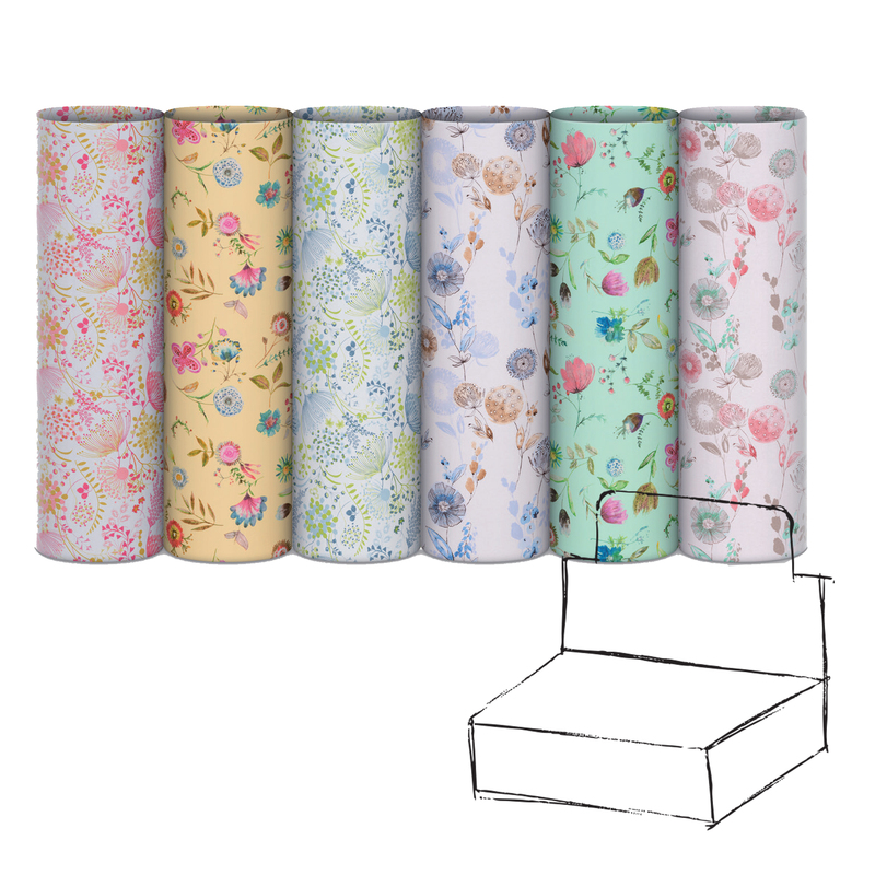 Scatola 100 fogli ecocarta Fiori di Campo 70X100cm Rex Sadoch