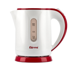 Bollitore elettrico 800ml bianco/rosso Girmi