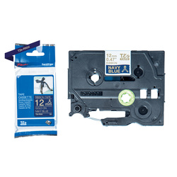 Brother Nastro TZERN34 in tessuto da 12 mm Oro su Blu (4m)