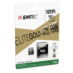 MICRO SDXC EMTEC 128GB CLASS 10 GOLD + CON ADATTATORE