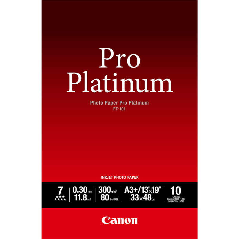 CANON CARTA FOTOGRAFICA PRO PLATINUM PT-101 300g/m2 A3+ 10FOGLI