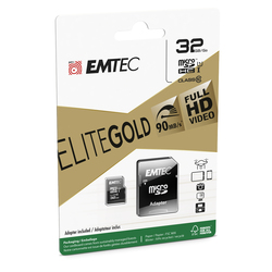 MICRO SDHC EMTEC 32GB GOLD + CON ADATTATORE