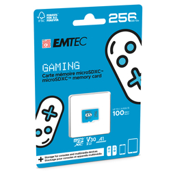 Emtec mSD 256GB UHS-I U3 V30 A1 Gaming Blu