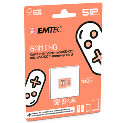 Emtec mSD 512GB UHS I U3 V30 A2 Gaming Arancione