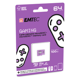 Emtec mSD 64GB UHS-I U3 V30 A1 Gaming Viola