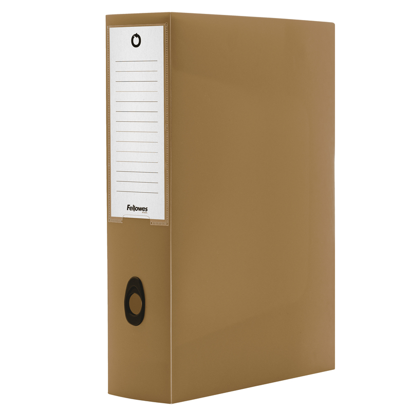 Scatola progetto plus HOLOS dorso 8cm in PP marrone 25x35x8cm Fellowes
