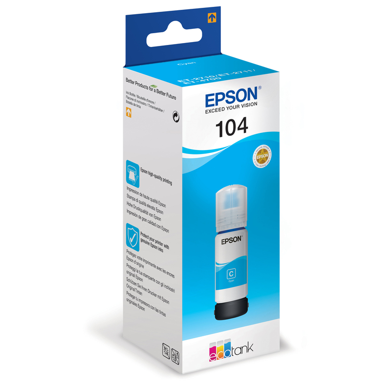 CARTUCCIA INCHIOSTRO 104, FLACONE CIANO DA 65 ml