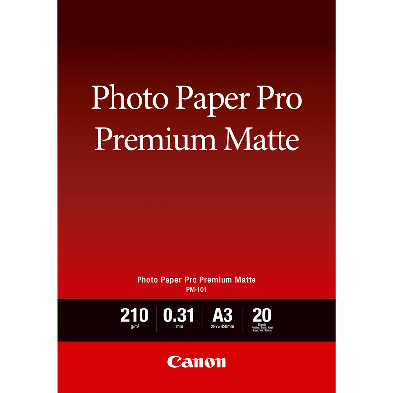 CARTA FOTOGRAFICA CANON PREMIUM MATTE PM-101 A3 20 fogli