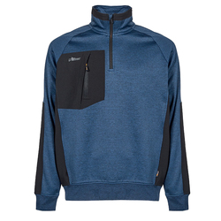 Felpa mezza zip Leeds tg XL blu U-Power