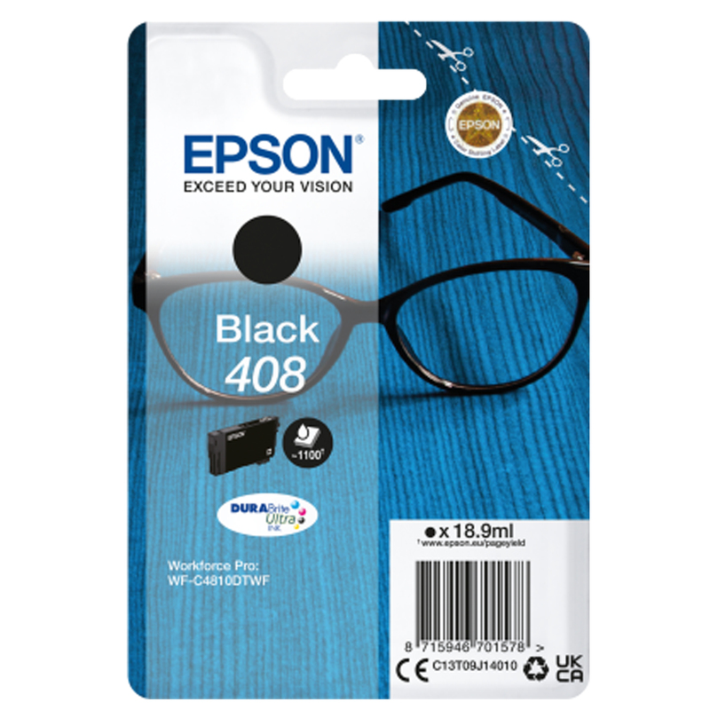 Epson Cartuccia DURABrite Ultra, 408 Nero
