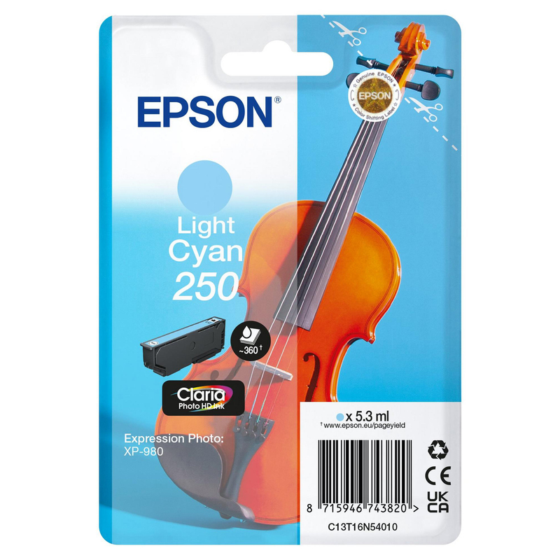 Epson Cartuccia Ciano Light_250 Claria Photo 5,3 ml