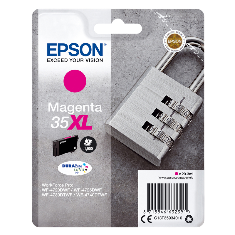 CARTUCCIA INCHIOSTRO MAGENTA SERIE 35XL LUCCHETTO T3593