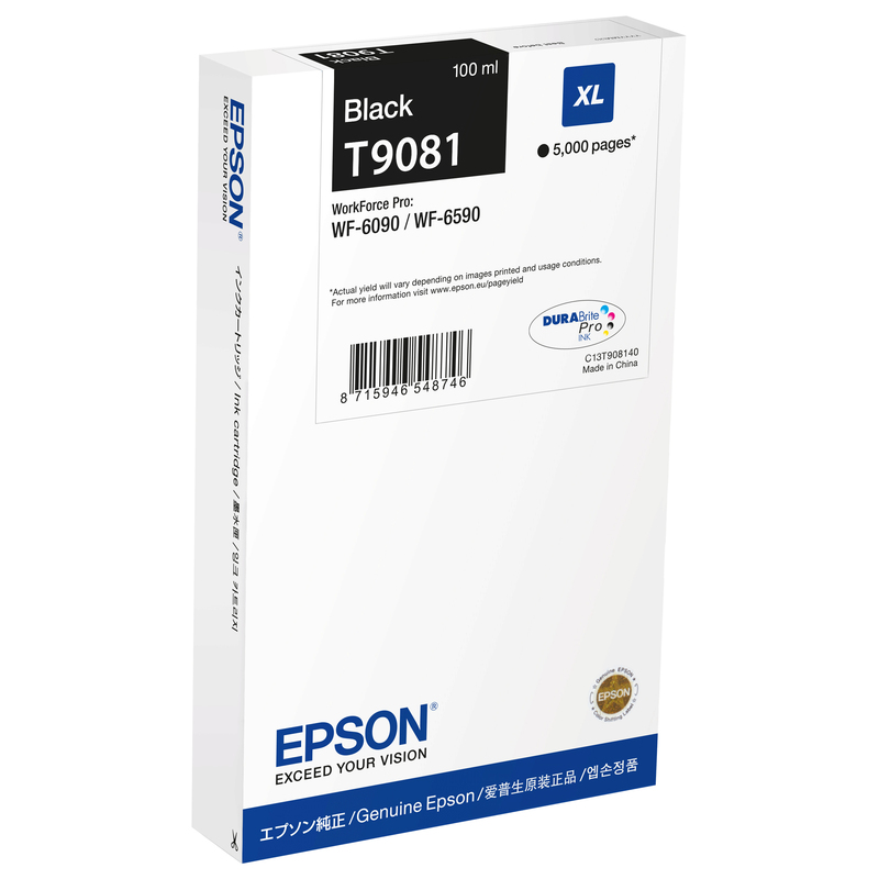 TANICA INCHIOSTRO A PIGMENTI NERO EPSON DURABRITE ULTRA XL